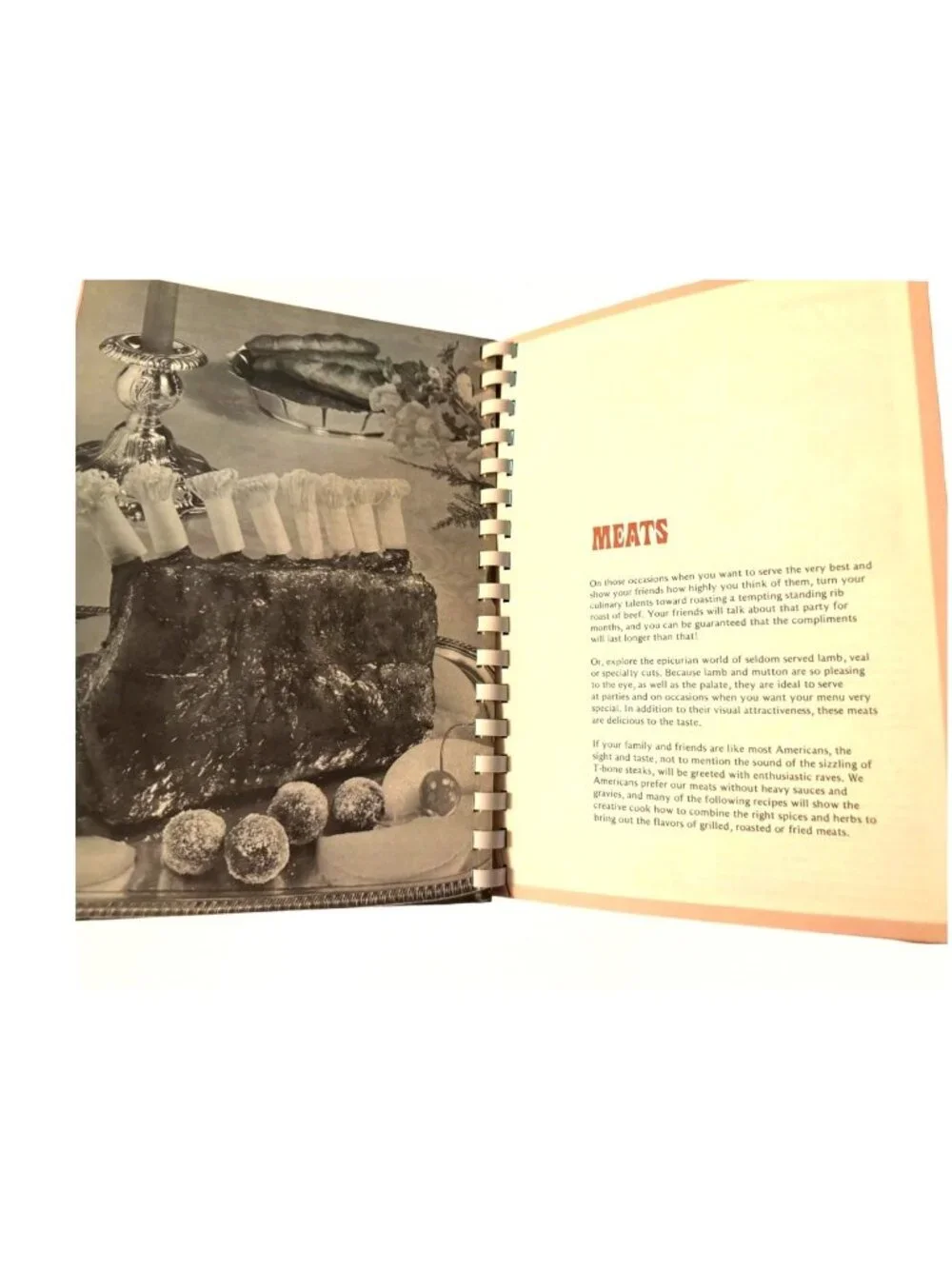 1973 Recipes On Parade Party Cookbook Military Officers Wives Spiral Bound